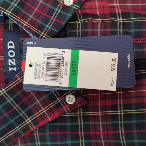 NWT IZOD button down dress shirt - Picture 2 of 5